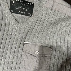 Mens Marc Ecko Cut & Sew V-Neck Sweater